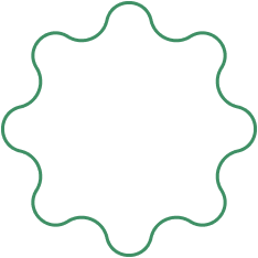 Blue Pizza circle design
