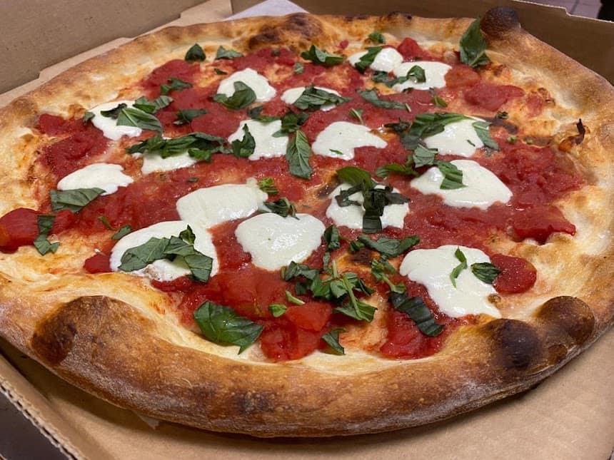 Blue Pizza freshly baked Italian style pizza